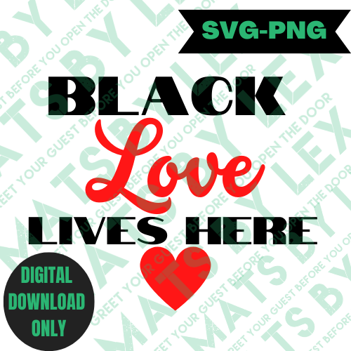 NEW! Black Love Lives Here (SVG/PNG)